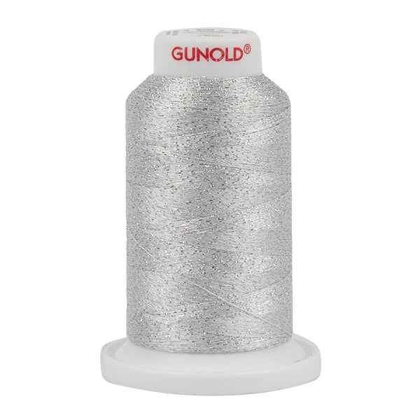 Embroidery Thread POLY SPARKLE -30-1000M - Dove Gray with Silver Sparkle