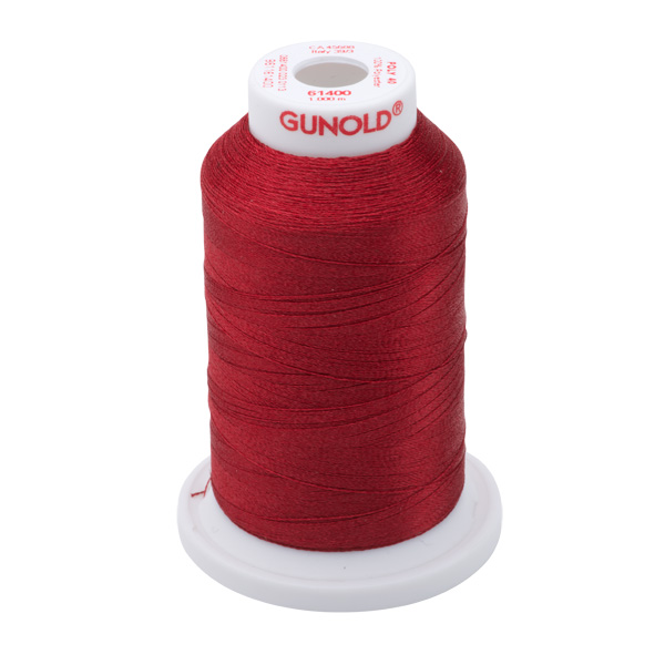 Gunold Embroidery Thread - POLY 40 - 1000m - 61400 - Carmine Red