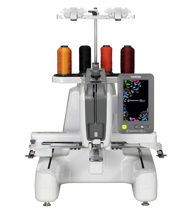 PR1X: Single Needle Embroidery Machine, Front View.