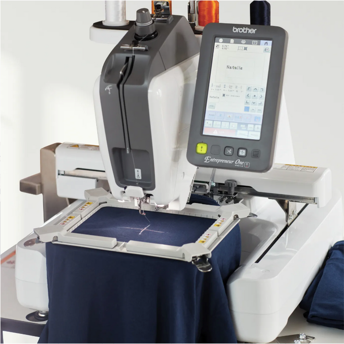 PR1X: Single Needle Embroidery Machine, Magnetic Frame Laser Pointer