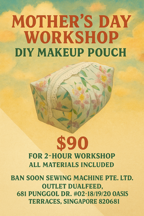 Mother’s Day Workshop – DIY Makeup Pouch (Includes All Materials)
