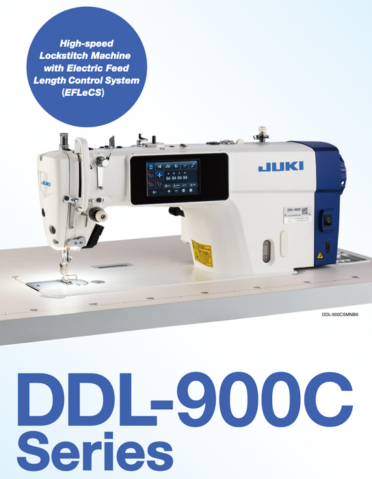 DDL-900C, DDL900CS, 1-needle, JUKI Lockstitch Machine with Automatic Thead Trimmer (Electric Feed Length Control System <EFLeCS>)