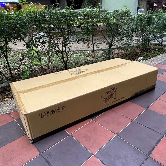Table and stand for Janome Sewing Machine Skyline S7 in export packing.