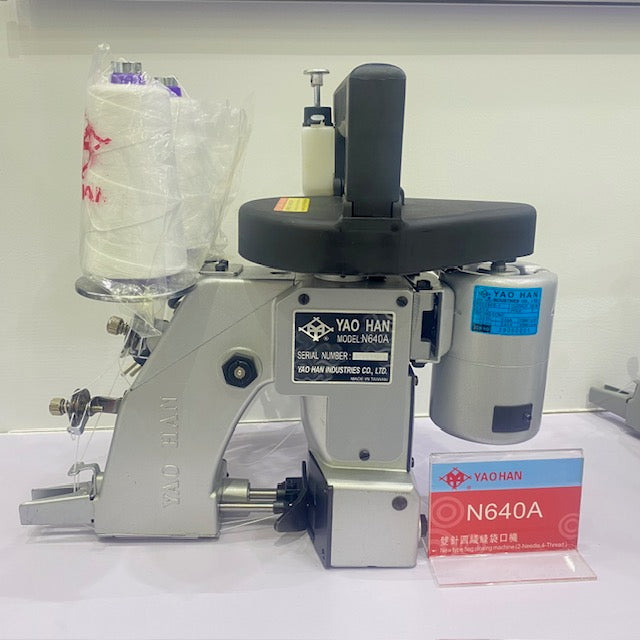 Yao Han N640A - Bag Closing Machine (Made in Taiwan) - 2-Needles with 4-Threads; Powerful portable sewing machine