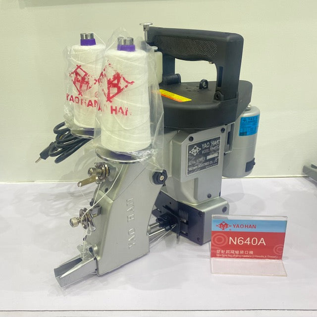 Yao Han N640A - Bag Closing Machine (Made in Taiwan) - 2-Needles with 4-Threads; Powerful portable sewing machine