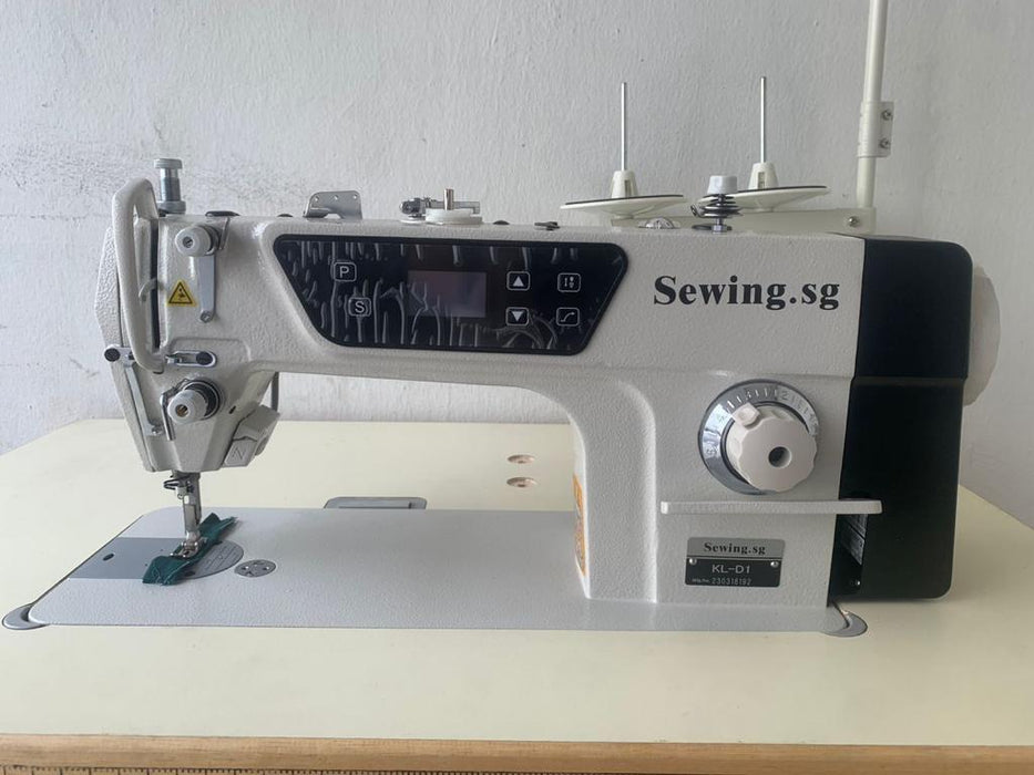 Single Needle Lockstitch, complete with Table, Stand with Direct Drive. Low cost, Value For Money sewing machine.