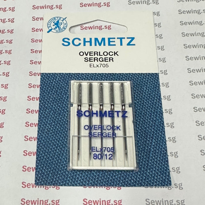 Overlock Needle, Regular Point, ELx705, Size NM80/12.
