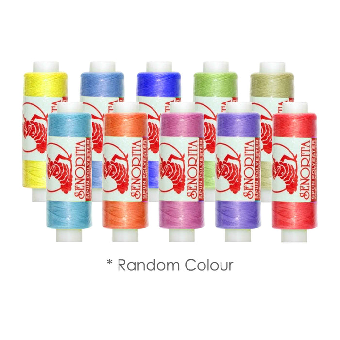 (Must Buy) Senorita 10 Assorted Colors Sewing Threads (250m)
