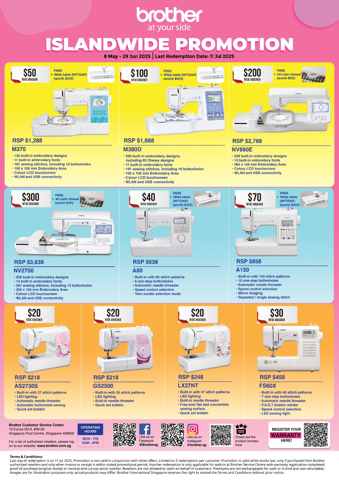 🎉 Brother Islandwide Sewing Machine Promotion – May to June 2025