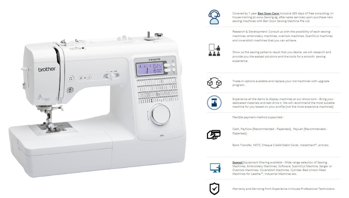 Innovis A80, Brother Sewing Machine, Computerised Sewing Machine