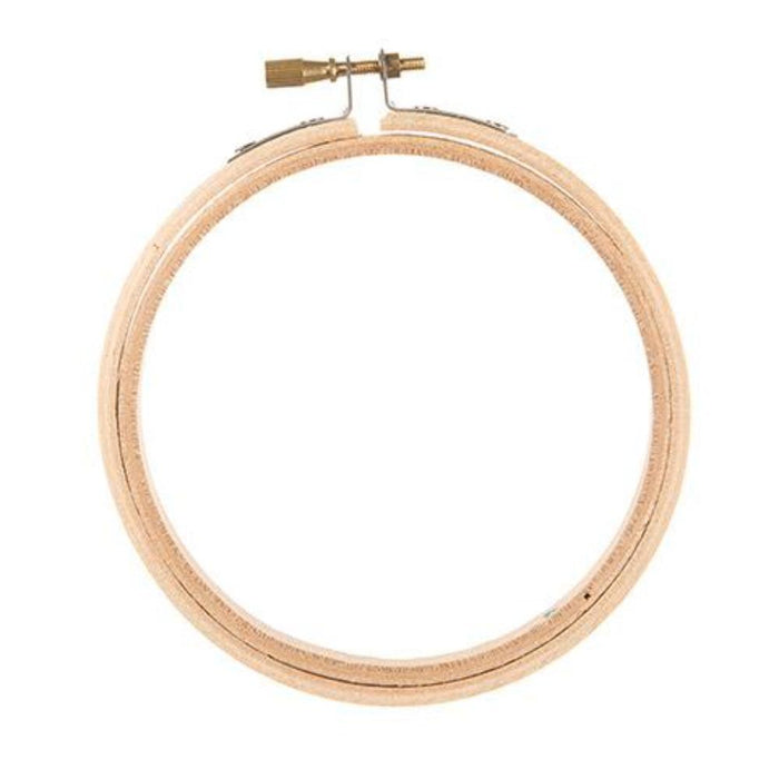 Darice 6" 13cm (Gold) High Quality Round Wooden Embroidery Hoop