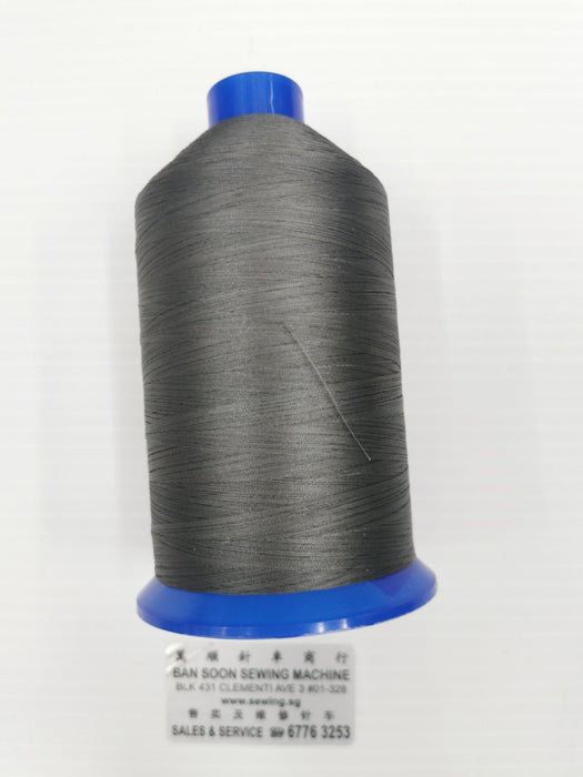 Size #60 / TEX 45 / V46 - OUTDOOR SEWING THREADS, UV RESISTANCE; Bonded Sewing Thread. Size 60 / V46 / Tex 45 / 5000 meters. Produced for Shelters, Awnings and all outdoor sewing applications. Dark Grey 6560-7115U