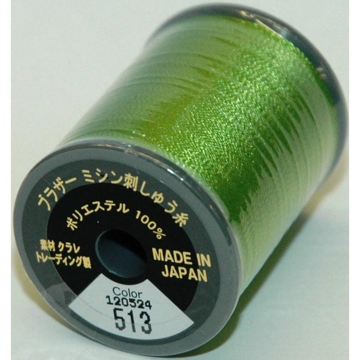 Col. 513 Brother Embroidery Threads - Lime Green