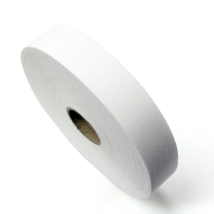 Waist Band Stiffener 1" & 1.5" - White, with Fusible Glue White, Adhesive