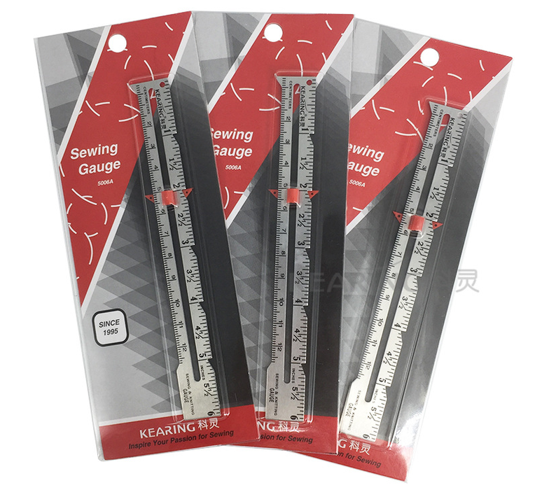 KEARING Sewing Gauge Metal Ruler Model : 5006A