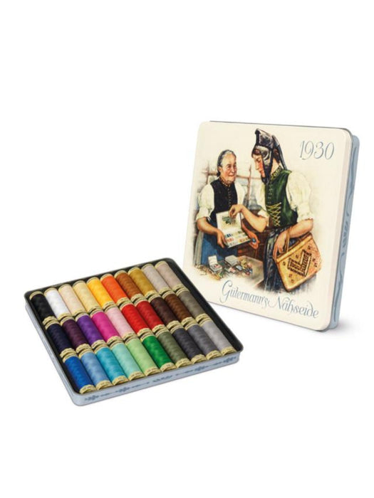 640953 | 30 Reels Assorted in Nostalgic Box, Creativ Premium Quality Sew-all Thread 100 m - Gutermann Made in Germany.