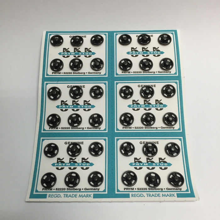 Rustproof Spring Press Stud 8mm - Black