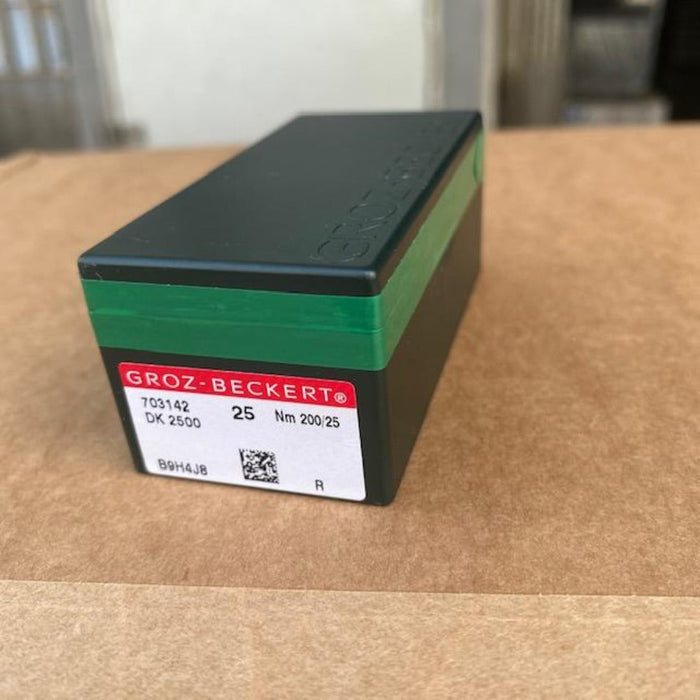 Groz Beckert DK2500 Needle | SY 7713 | SG-N28 | System 174G For Daimoku AK2502 / AK2503 Carpet Edging Machines. SY7713 for DK2500- Size:200/25 (per box of 25 needles)