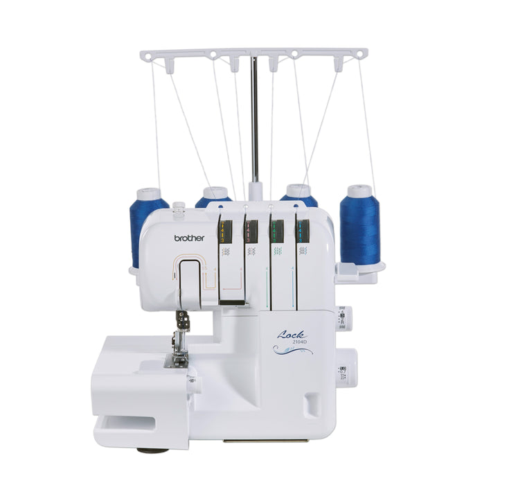 Brother Home Overlock Machine 2104D. Twin Needle, 3 thread and 4 Thread stitching