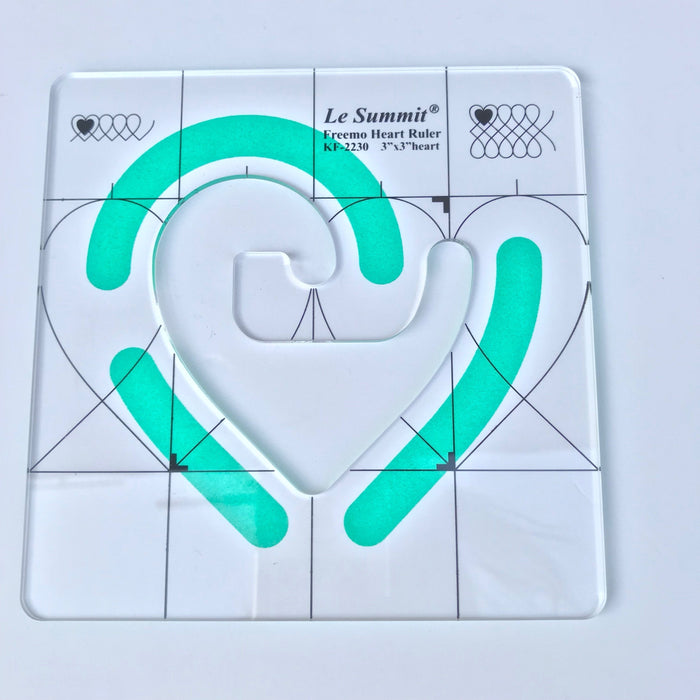 Le Summit Freemo Heart Ruler (Small) - Quilting Ruler (DS-KF-2230) - Size : 3" x 3" x 3 mm