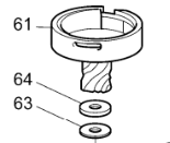 XC2210051 (New code - XG9621001) / OUTER ROTARY HOOK for Brother NV1500. Item No.: 61
