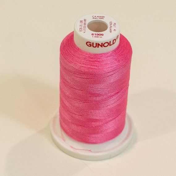 Gunold Embroidery Thread - POLY 40 - 1000m - 61909 - Pink Neon