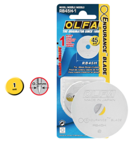 Olfa RB45H-1 ENDURANCE Disc Blade (For 45mm Rotary Cutters) Tub/1Pc