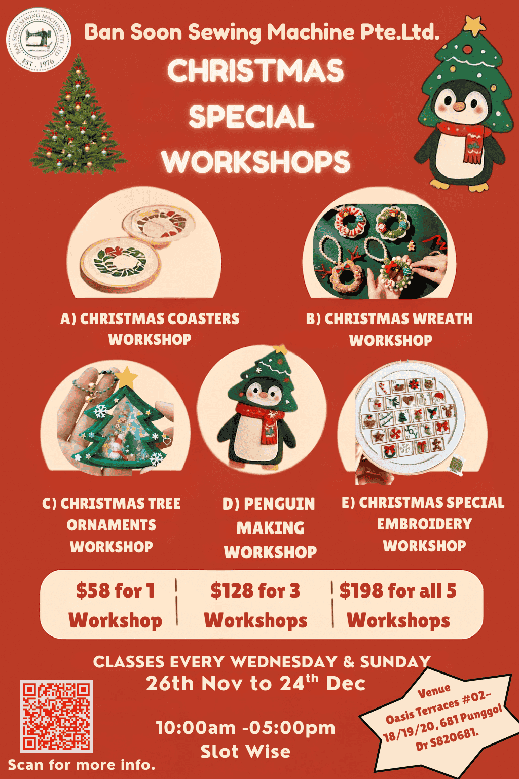 Christmas Special Workshops info