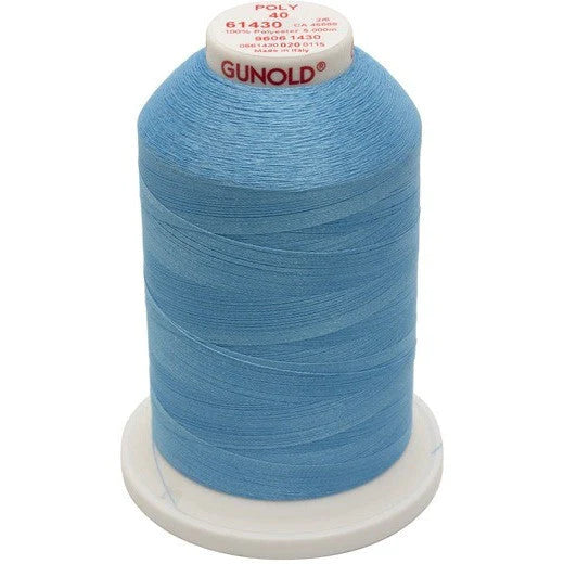Gunold Embroidery Thread - POLY 40 - 1000m - 61028 - Baby Blue