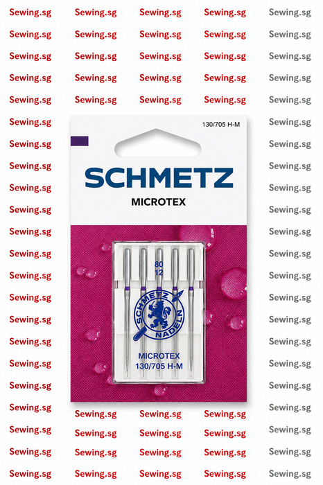 Schmetz Microtex Needles with Slim Acute Point for Synthetic - 130/705 H-M