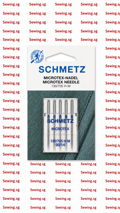 Schmetz Microtex Needles with Slim Acute Point for Synthetic - 130/705 H-M