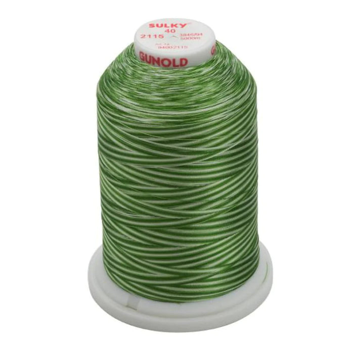 Gunold Embroidery Thread Sulky 40 - 1000m - 2115 Ombre (Multi) Colour Thread