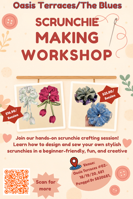Scrunchie Workshop –Basic Create Your Own Hair Accessory