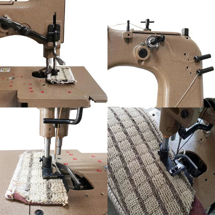 Newlong HR-4A Carpet Overedging Industrial Sewing Machine – 3-Thread, Heavy-Duty, 12mm Stitch Width-With Table And Motor