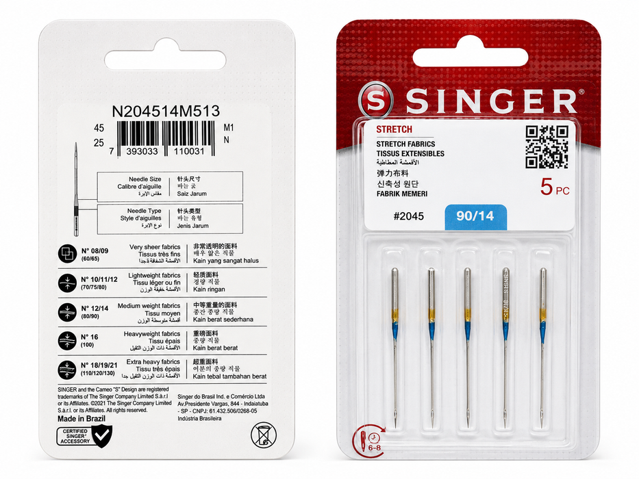 2045 Original SINGER Needles of Sewing Machine (Gold)