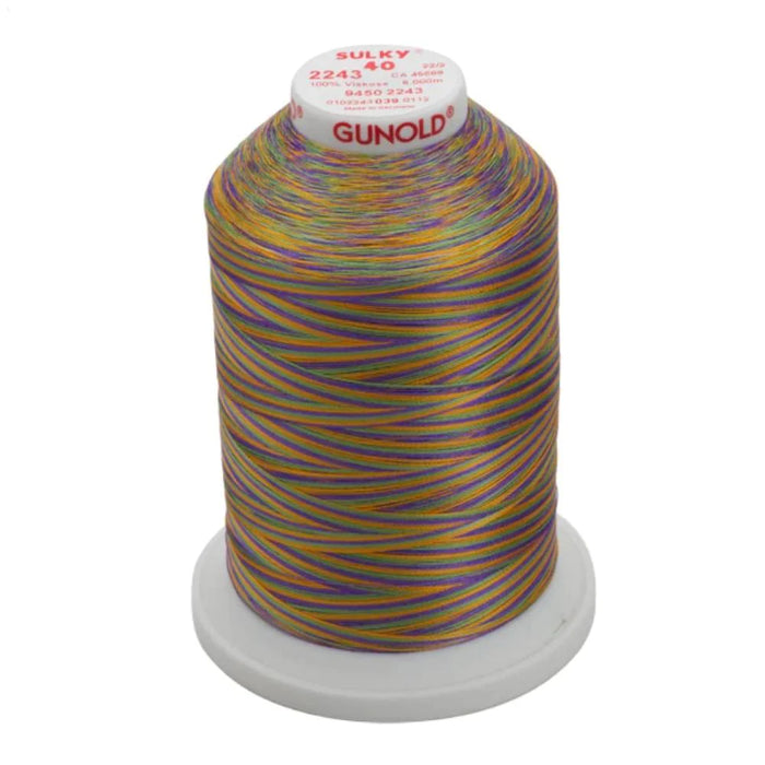 Gunold Embroidery Thread Sulky 40 - 1000m - 2243 Ombre (Multi) Colour Thread