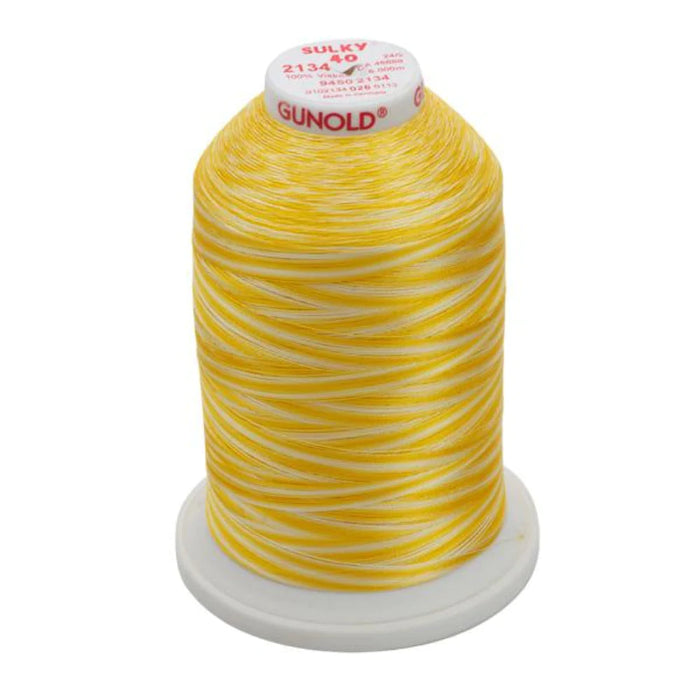 Gunold Embroidery Thread Sulky 40 - 1000m - 2134 Ombre (Multi) Colour Thread