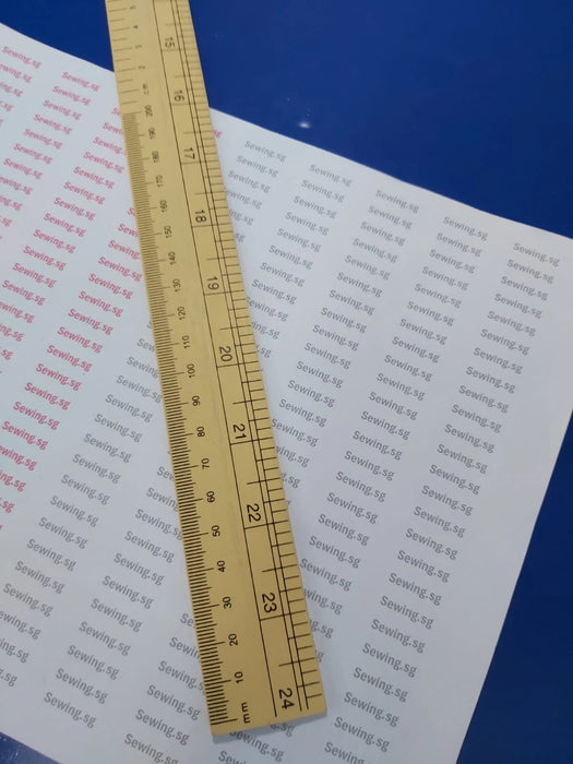 Dress-Making Straight Ruler – 24 inches / 60cm (Wood) - Ban Soon Sewing Machine Pte Ltd
