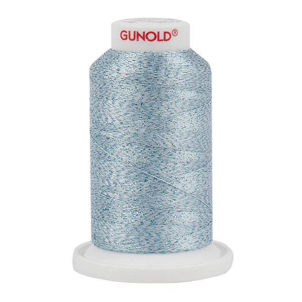 Gunold Embroidery Thread - POLY SPARKLE (Star) 30  - 1000m - 50632 Jade Tint with Tone On Tone