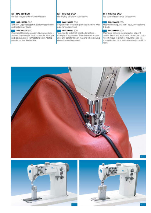 Dürkopp Adler 868-190020M Post-Bed Triple Feed Lockstitch Sewing Machine E3 / Integrated DAC eco+