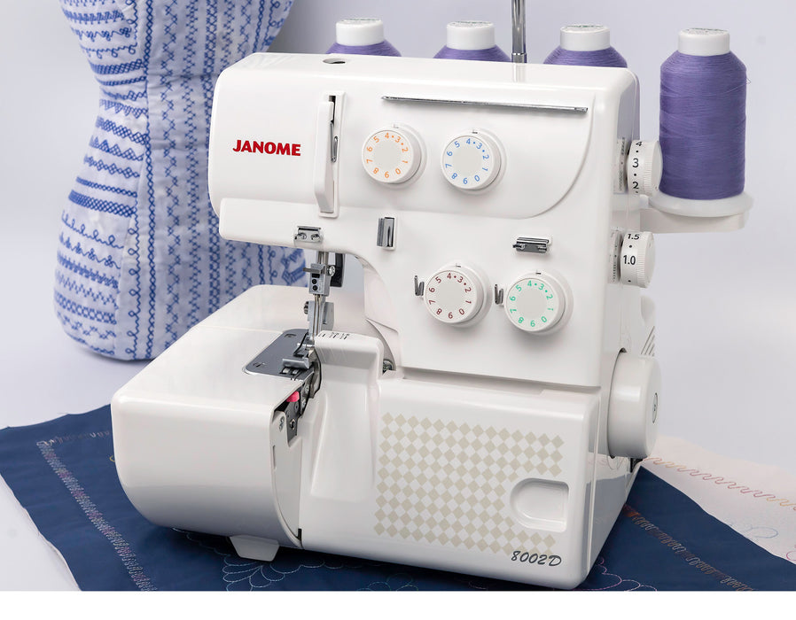 Janome 8002D 3 & 4-Thread Convertible Serger (Overlock Machine)