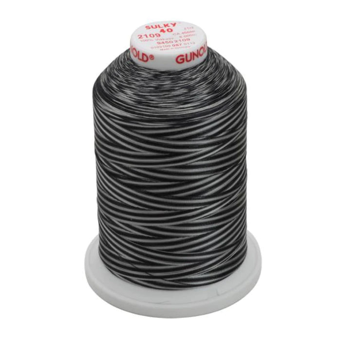Gunold Embroidery Thread Sulky 40 - 1000m - 2109 Ombre (Multi) Colour Thread