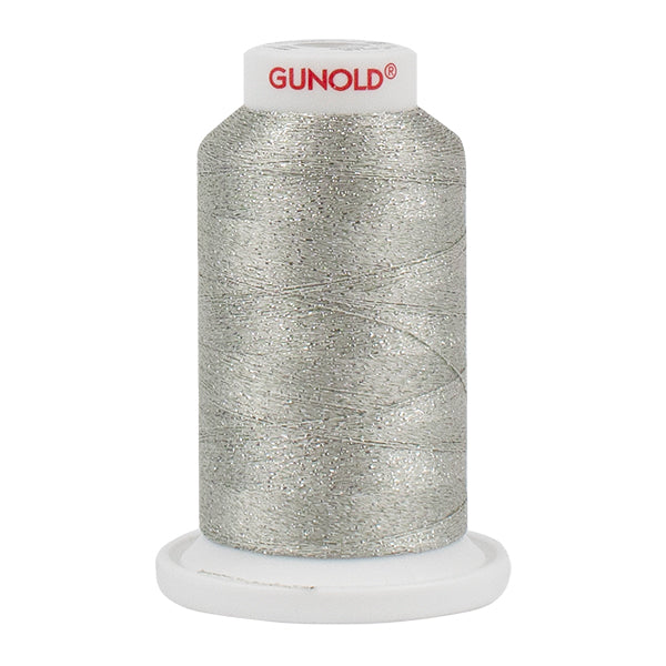 Gunold Embroidery Thread - Poly Sparkle (Star) 30 1000M-50620 - Light Silver with Tone On Tone