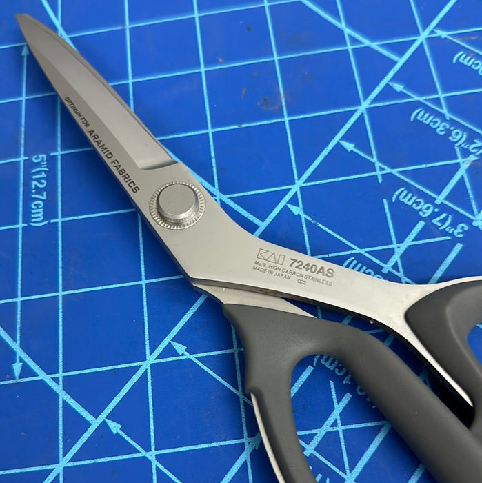 Scissors Aramid Fabrics Kai 7240AS Micro-Serrated cuts Kevlar, Dyneema, Fiberglass