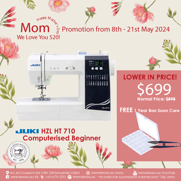 Mothers Day & 520 Promotion Juki HZL-HT710 Computerised Sewing Machine + FREE 25 Bobbins Storage Box & Thread Snipper