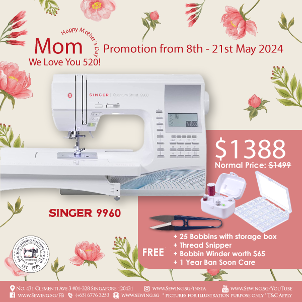 Mothers Day & 520 Promotion - Singer 9960 Quantum Stylist BEST FOR CRAFTERS, Alterations, Beginners Quilter , Strong Machine