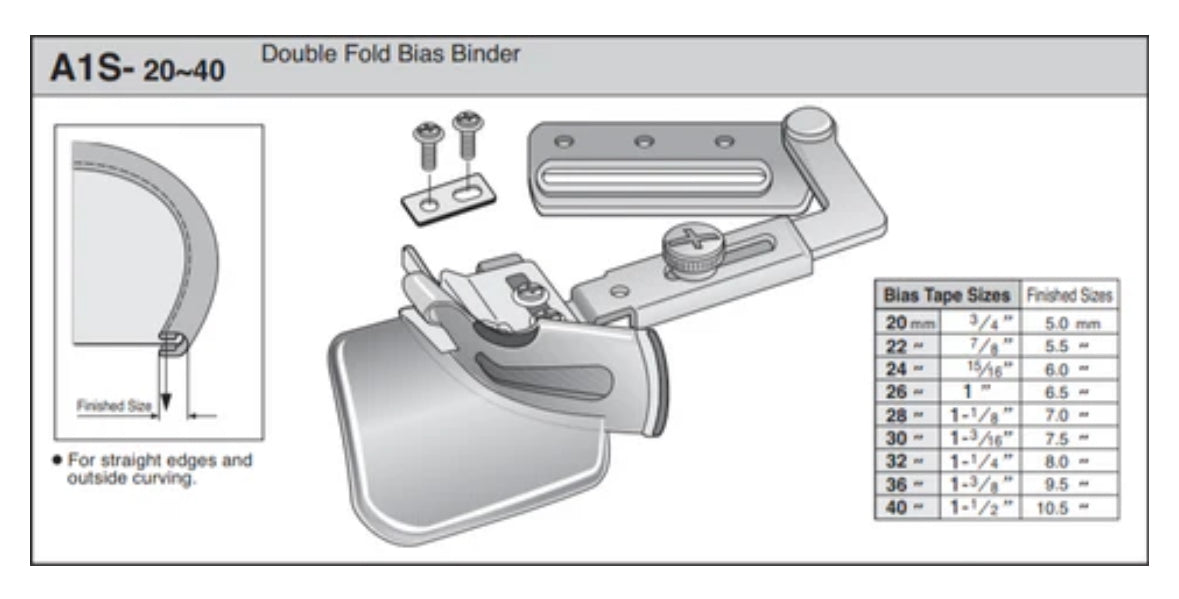 Double Fold Bias Folder A1S: top & bottom folder binding. SUISEI