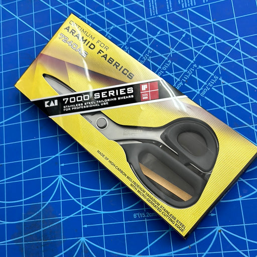 Scissors Aramid Fabrics Kai 7240AS Micro-Serrated cuts Kevlar, Dyneema, Fiberglass