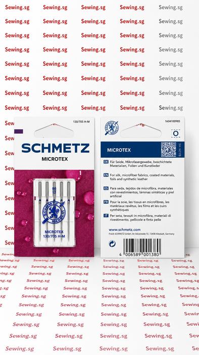 Schmetz Microtex Needles with Slim Acute Point for Synthetic - 130/705 H-M