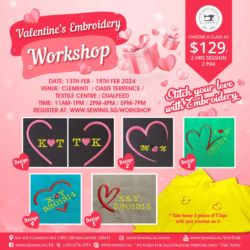 Embroidery workshop Valentine gift Custom gift 